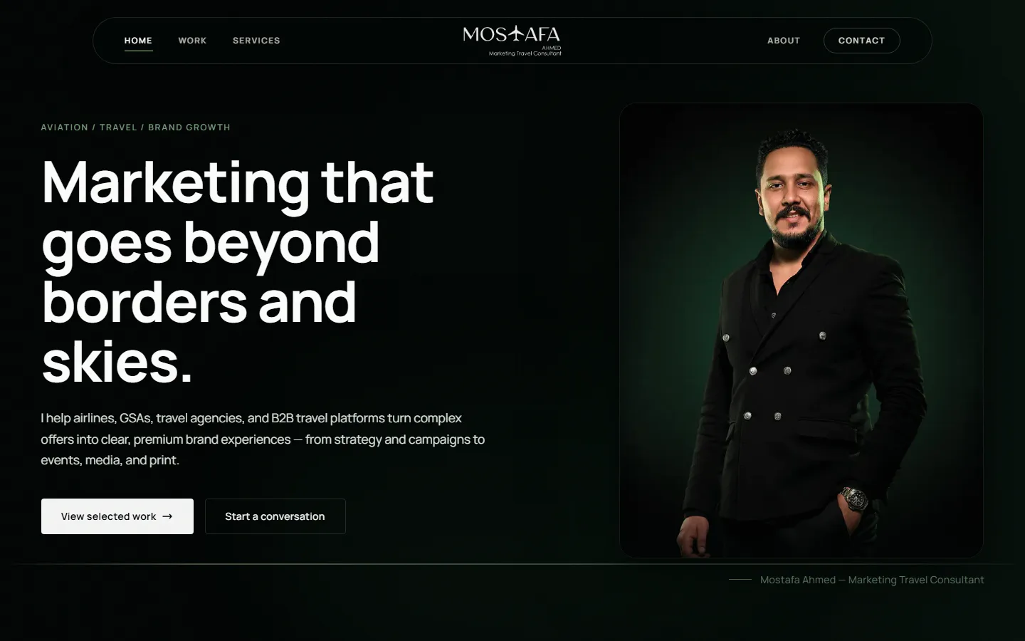 Mostafa Consultant — Consultant Portfolio website designed by Cretoify